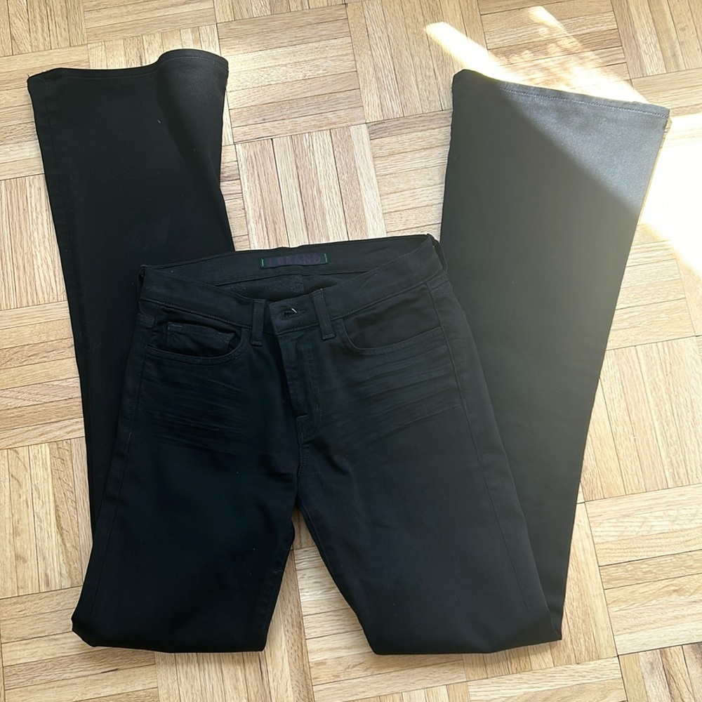 J Brand bell bottom black jeans